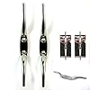 2-Pc-Rope-Cleat-Stainless-Steel-6-Boat-Dock-Deck-Marine-Yacht-Line-Flag-Anchor