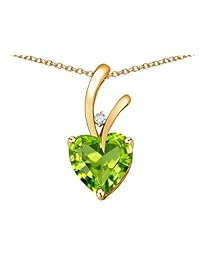 Star K Choice of 10k Gold or Sterling Silver Heart Shape 8mm Endless Love Pendant Necklace