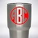 Your 2 or 3 Initials Circle Monogram Decal for YETI Rambler Tumbler 20 oz 30 oz Sticker