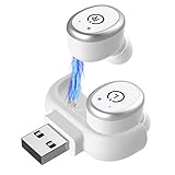 Wireless Earbuds,Waterproof Bluetooth Earbuds, Bluetooth Headphones 5H Playtime Deep Bass Stereo Sound Wireless Headsets, Built-in Microphone. (Silver/white)