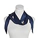 IvyFlair Long Skinny Tie Neck Scarf Choker, Dark Blue