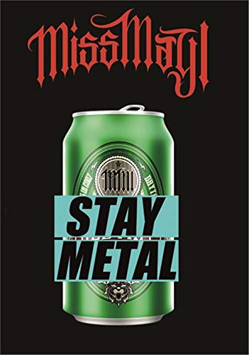 Heart Rock Original Miss May I Stay Flag Metal, Fabric, Multi-Colour, 110 x 75 x 0.1 cm