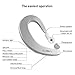 LISN Ear-Hook Bluetooth Headphone, Wireless Single Ear Bluetooth Headset with Mic, Ultra-Light Painless Bluetooth Earpiece 8-10 Hrs Playtime for Cell Phone (Silver)