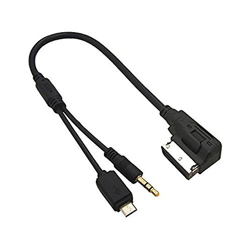 Eximtrade Mercedes Media Inerface MMI to 3.5mm AUX and Micro USB Music Cable for Mercedes Benz