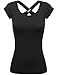FPT Womens Basic Short Sleeve T-Shirt With Cross Over Back (S-3XL)