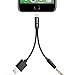 Alook iphone 7 adapter(Compatible with IOS10.3) , 2 in 1 Lightning Adapter and charger , 3.5mm Earphones Jack Cable for New iPhone 7/7 plus (Black)-No Music Control and Calling Function