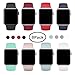 AdMaster Compatible for Apple Watch Band 42mm, Soft Silicone Replacement Wristband Classic Sport Strap Compatible for iWatch Apple Watch Series1, Series 2, Series 3, Edition, Nike+, M/L Size 8 Pack
