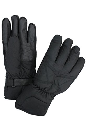 Mens Black Thermal Fleece Battery Heated Winter Gloves