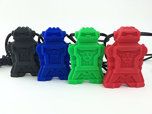 chubuddy Robot Chewy Robotz - Red, Non-Toxic