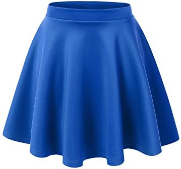 Women's Regular and Plus Size Basic Versatile Stretchy Flared Casual Mini Skater Skirt - Made in U.S.A.