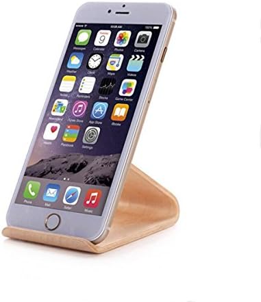 Wooden Cell Phone Stand Holder, ITW Desktop Wooden Mobile Phone Holder, Suitable for all Kinds of Smartphones, iPhone, Samsung, Nokia and Other Smartphones (Birch)