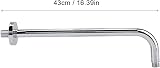 Garosa Stainless Steel Shower Arm 43cm Chrome Plated G1/2 Extension Pipe view 2