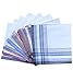 MileyMarla Assorted Pack of Mens White Color Border Cotton Handkerchiefs
