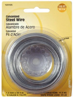 Hillman Steel Wire 110' 18 Ga Galvanized 25 Lb Carded