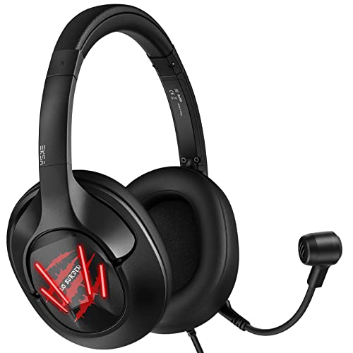 EKSA USB Gaming Headset, Wired Headphones with Microphone for PC