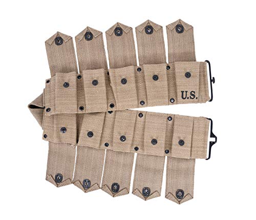 World War Replica US M1 Garand M1923 Cartridge Belt Will fit up to 48" Waist