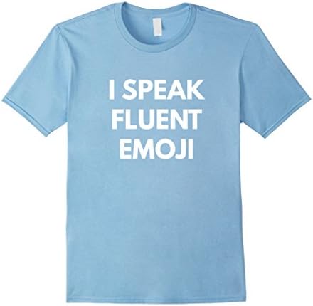 Mens I Speak Fluent Emoji t-shirt Small Baby Blue