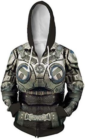 Hoodies,War Game 3D Printed Sweater Cardigan Zipper Hoodie Cospaly Sweatshirt