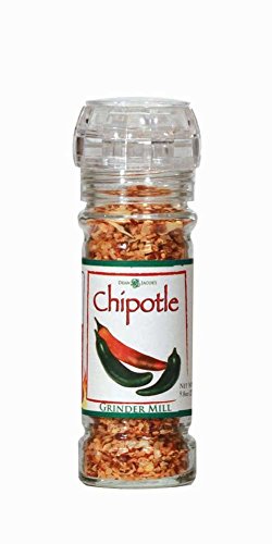 Dean Jacob's Reusable Glass Grinder Mill, Chipotle, 2.2 oz.