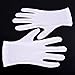 Mudder 6 Pairs Cotton Cosmetic Gloves Hand Spa Gloves for Moisturizing, White (L Size)