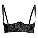 Empire Intimates Floral Jacquard Shelf Open Cup Bra (Black, Size 36)