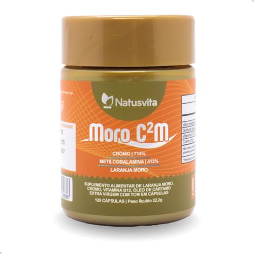 120 cápsulas Moro C2M (Laranja Moro + Óleo de Cártamo + Metilcobalamina + Picolinato de Cromo + TCM)