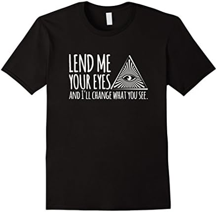 Men's Illuminati All Seeing Eye T-shirt Lend Me Your Eyes Medium Black