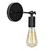 Anmytek Mini Wall Light Fixture Industrial Retro Rustic Loft Antique Wall Lamp Edison Vintage Pipe Wall Sconce Decorative Fixtures Lighting Luminaire (Bulbs not Included) W0005