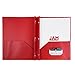JAM Paper Plastic 2-Pocket Folders - Eco Friendly Folder with Clasps - Red - Sold Individually