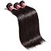 BuLaDou 10A Brazilian Straight Hair Weave Bundles 14 16 18inch Sew in Hair Extensions 100% Unprocessed Remy Human Hair Weft Pack of 3 Natural Color