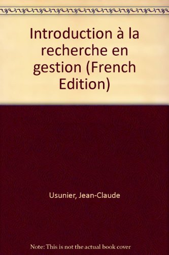 Introduction à la recherche en gestion