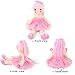 WEWILL Pink Ballerina Stuffed Girl Plush Doll Adorable and Cuddly Gift for Girls on Easter Birthday, 18 inch