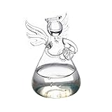TOOGOO(R) Set of 4 Cute Clear Glass Angel Shape Flower Plant Hanging Vase Wedding Decor