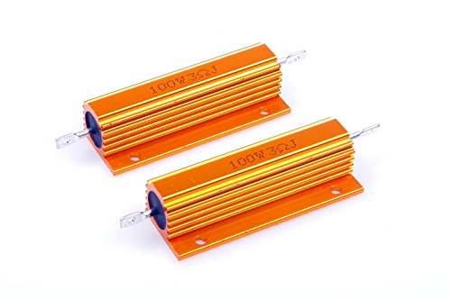 LM YN 100 Watt 3 Ohm 5% Wirewound Resistor Electronic Aluminium Shell Resistors Gold Suitable For Inverter, LED lights,Frequency Divider, Servo Industry 2-Pcs - Thumbnail 6