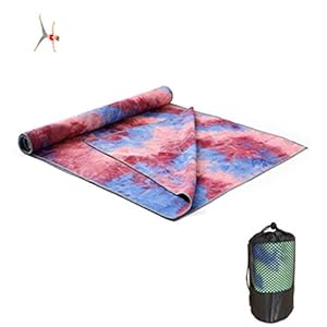 Avril Tian Yoga Towel, Non Slip Super Soft Sweat Absorbent Hot Yoga Towel for Sports, Pilates, Gym and Workout (Purple)