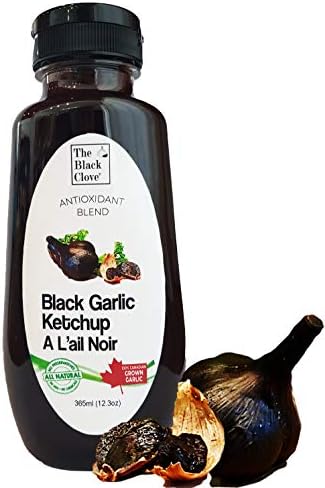 Black Garlic Ketchup (365ml) - THE BLACK CLOVE - Antioxidant Blend, All Natural Canadian Organic Black Garlic.