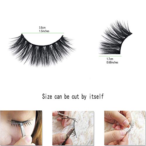 Professional (5 pairs) Faux 3D Mink Eyelashes Thick Long Multilayer Fluffy False Eyelashes With Free Precision Eyelashes Clip - Thumbnail 5