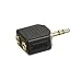 VCE 2-Pack 3.5mm Headphone Y Splitter, Gold Plated 1/8 inch Male to Dual Female Stereo Jack Adapter Compatible with Media Players & Audio Devices