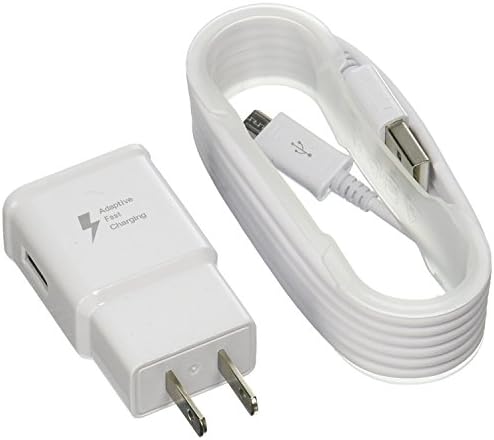 Travel Charger with Charge &amp; Sync Cable for Galaxy Alpha, Galaxy Amp, Note 4, Note 4 Edge, S6, S6 Edge, S4, S3, S2 - Includes convenient Travel Pouch