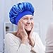 SATINIOR 4 Pieces Soft Satin Sleeping Cap Salon Bonnet Night Sleep Hat Hair Loss Cap (Solid Color Wide Band)