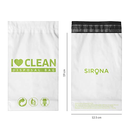 Sirona Sanitary Disposal Bags 75 Bags for Discreet Disposal of