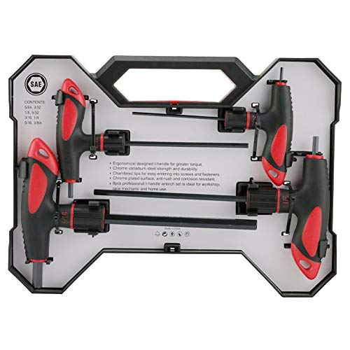 Lichamp T Handle Allen Wrench Set SAE Metric, Standard Thandle Tee