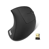 Anker 2.4G Wireless Vertical Ergonomic Optical Mouse, 800 / 1200 /1600DPI, 5 Buttons - Black (Personal Computers)