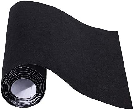 BENECREAT 長さ2m幅40cm 黒色自己接着フェルト生地シート厚さ1mm 粘着性 ジュエリー引き出しボックスライナー コスチュームアート クラフト