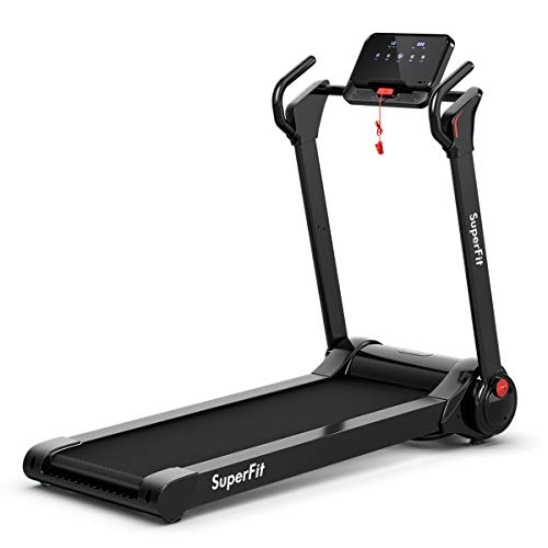 GYMAX Folding Treadmill, 2.25HP Electric Motorized Running Walking