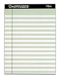 TOPS Stinger Writing Pads, 8-1/2 x 11-3/4 Inches, Perforated, Green and White Bars, 50 Sheets per Pad, 2 Pads per Pack (73101)