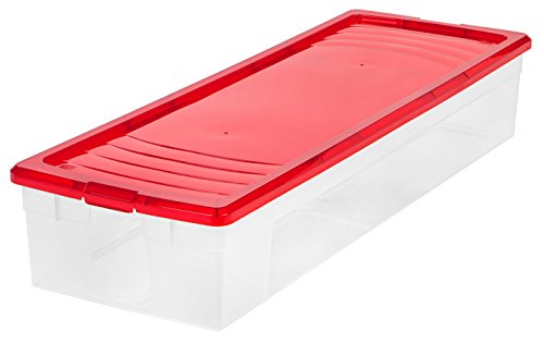 IRIS 30" Gift Wrap Storage Box, Red