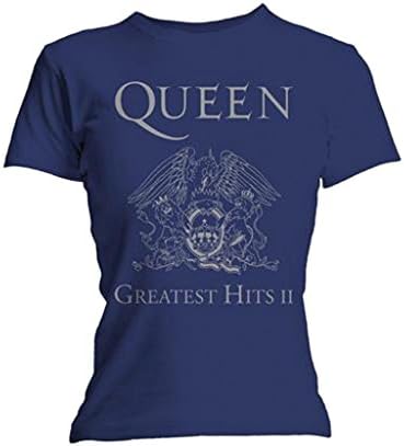 Ladies Queen SKINNY FIT Official Greatest Hits Rock Tee T-Shirt Top Clothing Ladies Womens
