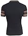 Mens retro print polo short sleeve t-shirts-Black-L
