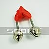 SODIALR-20-Pcs-Fishing-Rod-Alarm-Dual-Alert-Bells-Red-Silver-Tone